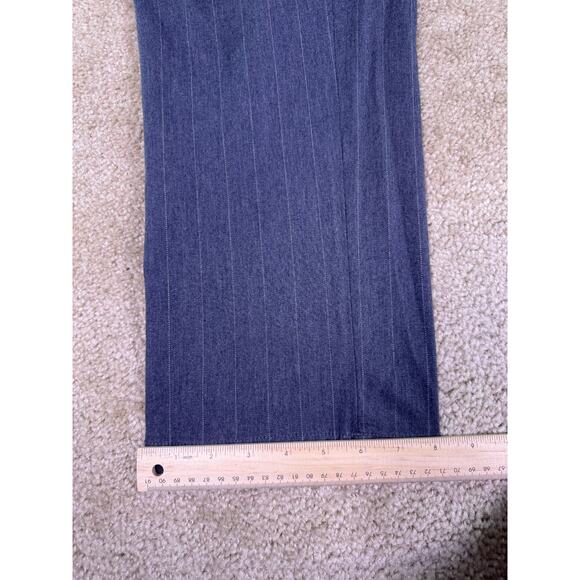 Riders Lee Trouser Pants Womens Sz 10 Gray Pinstripe Pockets Stretch No Tag E394 - Picture 10 of 11